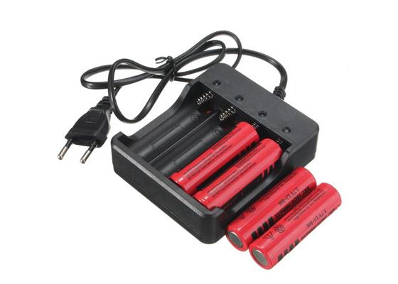 Battery Charger With Short Circuit Protection For 4X 18650 Lithium-ion Rechargeable Battery